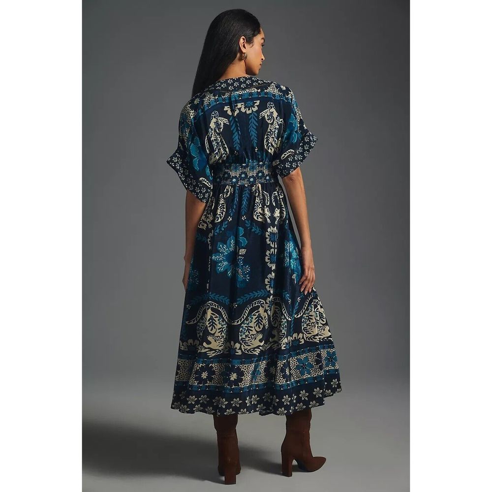 Anthropologie Farm Rio Deep-V Dress - Picture 4 of 7
